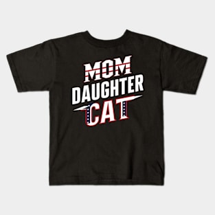 Mom Daughter Cat Kids T-Shirt